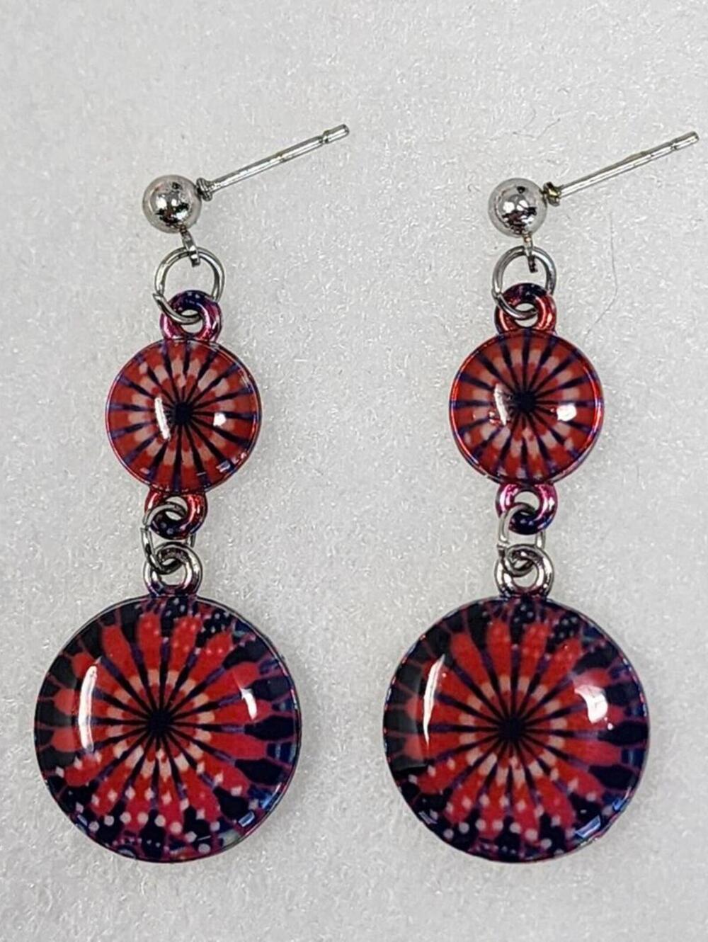 Mandala Dangle Stud Earrings